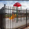 Baochuan fabulous Cheap wrought iron fence panels for sale/Fence panels square tube/Galvanized steel pipe fence