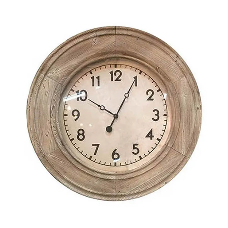 Wholesale Quartz Clock Antique Round Wood Wall Clock Buy Round Wood