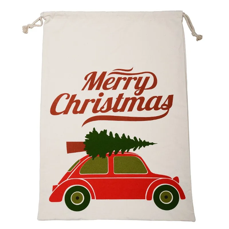 100% Cotton Wholesale Christmas Gift Bag Blank Santa Sack - Buy ...