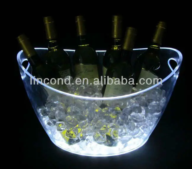 Flashing Big Capacity Led Champagne Bucket,Led Champagne Bowl Wine