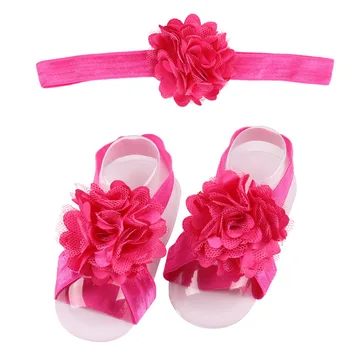 baby barefoot sandals and headband