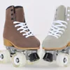 Suede fashion style adjustable professional inline roller skate
