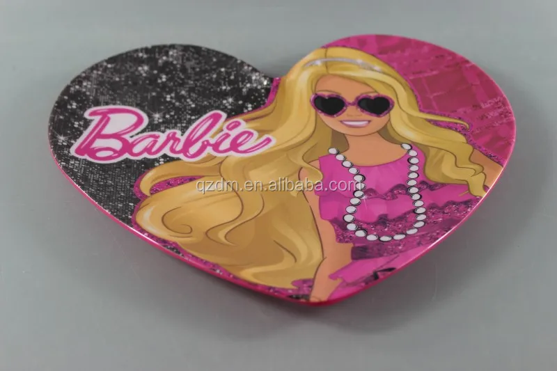 Loving Heart Melamine Baby Dinner plate , Heart shaped Candy Dishes