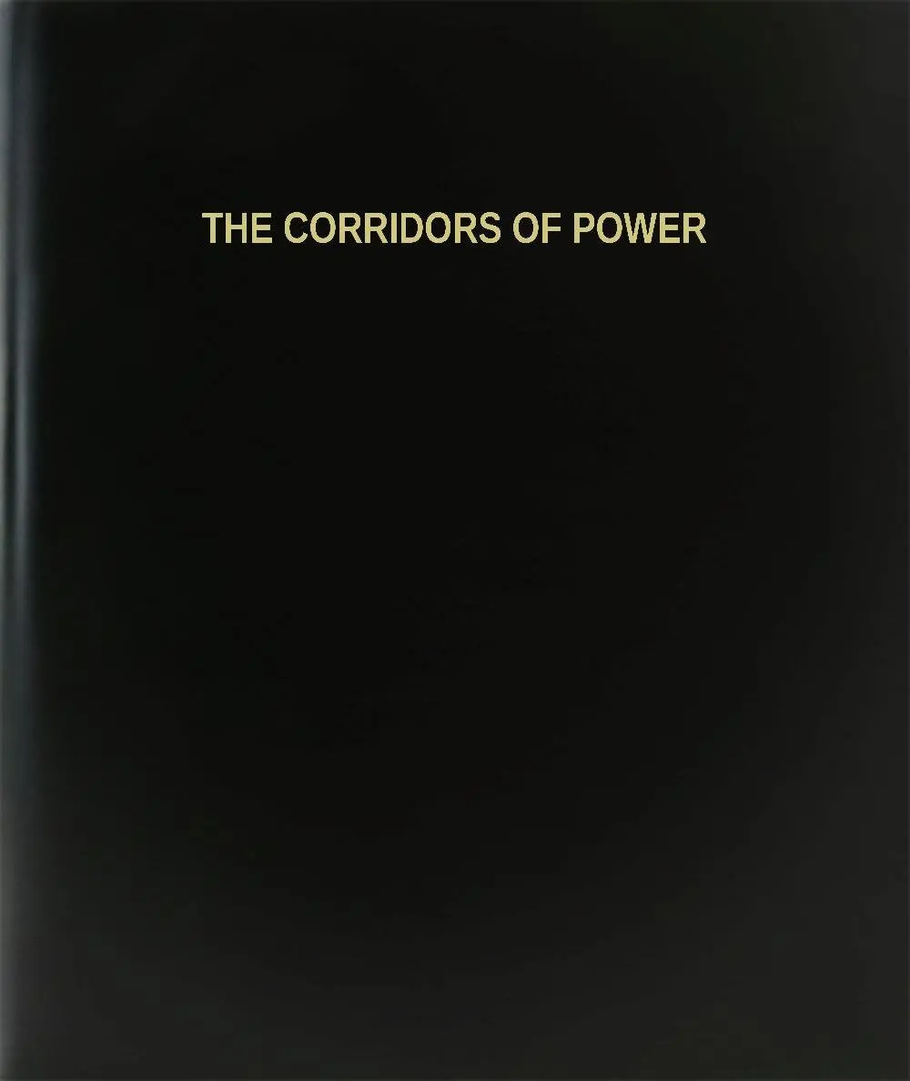 BookFactory® The Corridors Of Power Log Book / Journal / Logbook - 120 Page, 8.5"x11", Black Hardbound (XLog-120-7CS-A-L-Black(The Corridors Of Power Log Book))