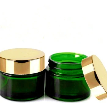 Download Cosmetic Jar 30g 30ml Green Glass Jar Free Shipping With Gold Lid Nad Sealer - Buy Cosmetic Jar ...