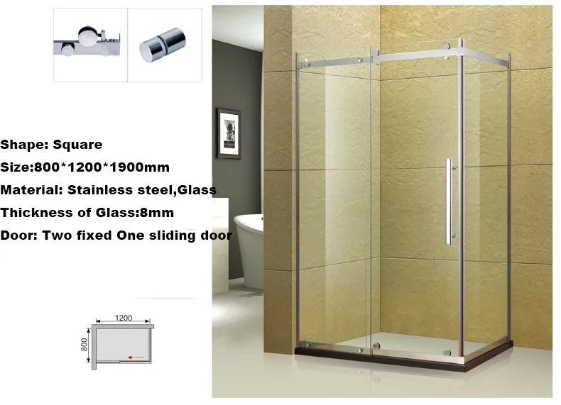 High Quality Cheap Price Stainless Steel Frame Rectangle Bath Shower