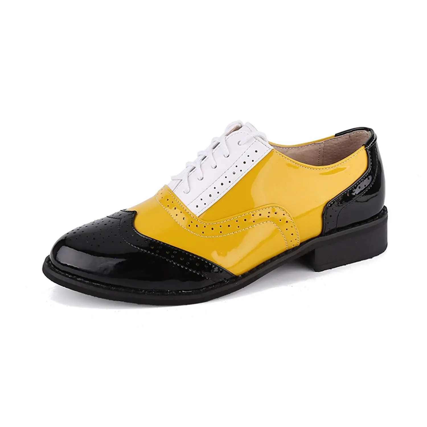 patent yellow shoes