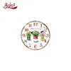 Green herbs leaves bottle shape vase hanging wall clock