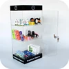 New Products 3 Tier Display with Lock Clear Plastic Earphone Box Stand Acrylic USB Cable Box Phone Charger Display Stand