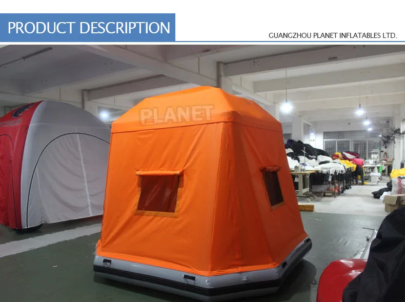 Factory Outdoor Lake Inflatable Shoal Floating Tent Camping Inflatable Raft Water Shoal Pool Tent For Sale