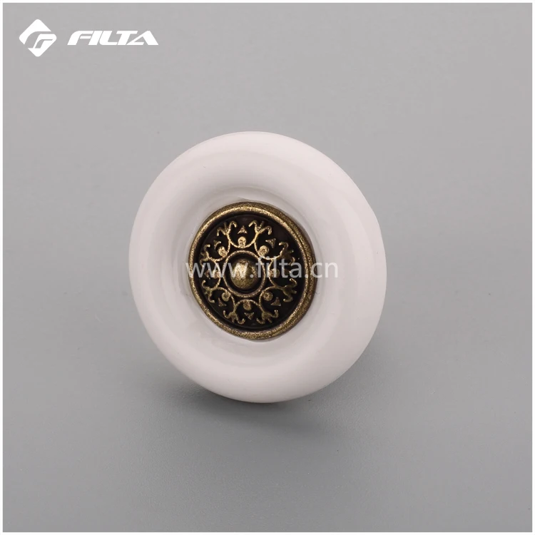 Small plastic flower round cute furniture knob for 8142