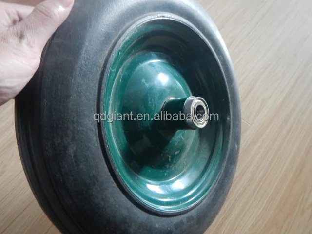 12 to 16 inch solid rubber wheels for wheelbarrow