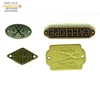 Garment custom Brand Logo Initial Alphabet Plate Clothing Metal Tag