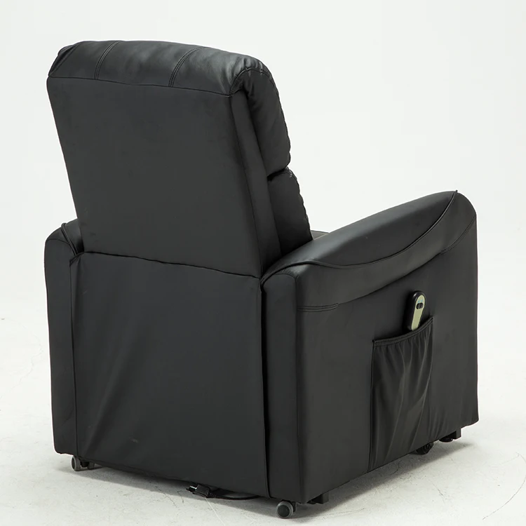 现代电动皮革豪华摇臂单切斯特菲尔德绒面革运动电动升降椅躺椅沙发