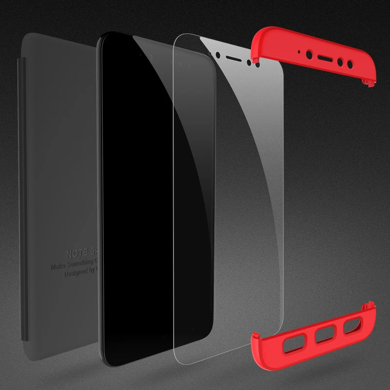 2018 hot sell 360 cover Removable 3in1 Hard PC Shield Back Cover Case for Xiaomi Redmi Note 5A phone cases