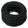 Wholesale Colorful Textile Covered Braided Wire Cable 2/3 Core Round Braided Power Cord