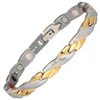 Hottime Gold Plating Negative Ion Balance Bio Magnetic Bracelet Chain Snake Stainless Steel Bracelet