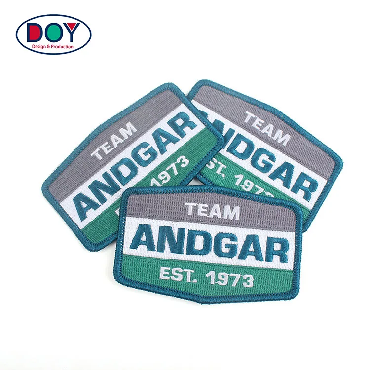 Custom Manufacturer Brand Logo Heat Seal Backing Machine Embroidered