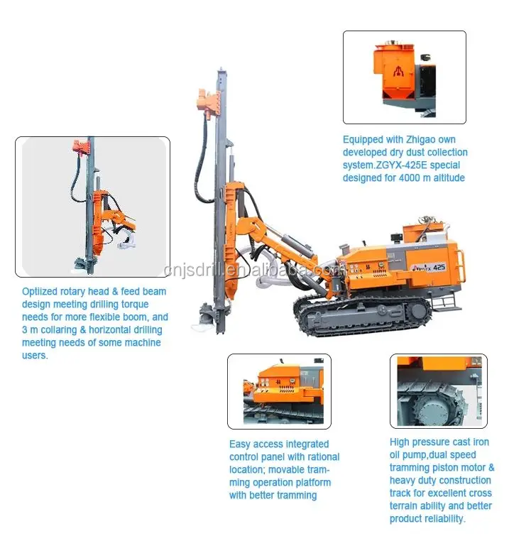 JSDRILL-425/425-1/425G  Hydraulic Rotary DTH Drill Rig For Rock Drilling and Blast