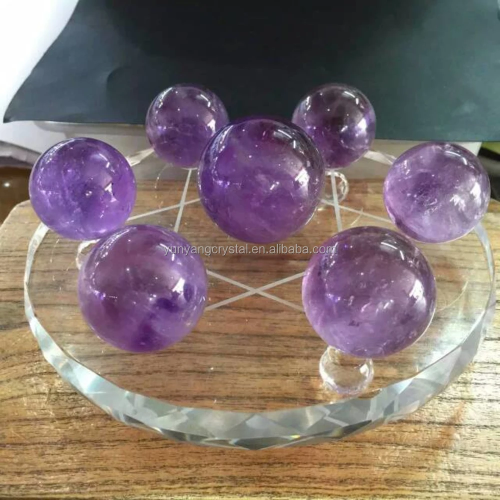 Seven Color Crystal Amethyst Ball For Good Luck Seven Color Large 