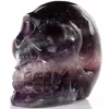 Amazing Fluorite Crystal Alien Skull with Long Body for Holiday Gifts