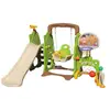 Lovely bear type outdoor swing and slide set for kid