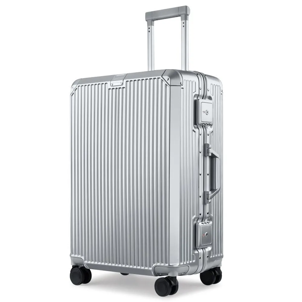 Vintage Style Scratch-proof Aluminum Frame Luggage 20/24/28 Inch For ...