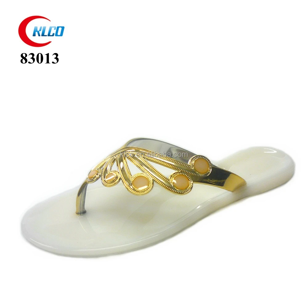 flip flops with stones