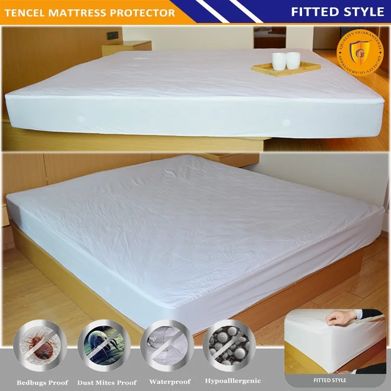 Hypoallergenic Cooling Tencel Waterproof Mattress Protector Buy Waterproof Mattress Protector