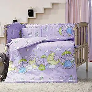 purple cot bedding