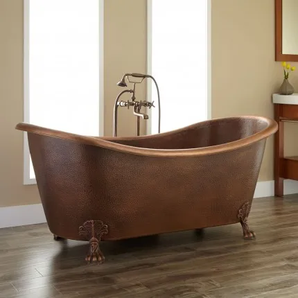 Hand Made Freestanding Copper Double Bathtub For Hotel - Buy Copper ...