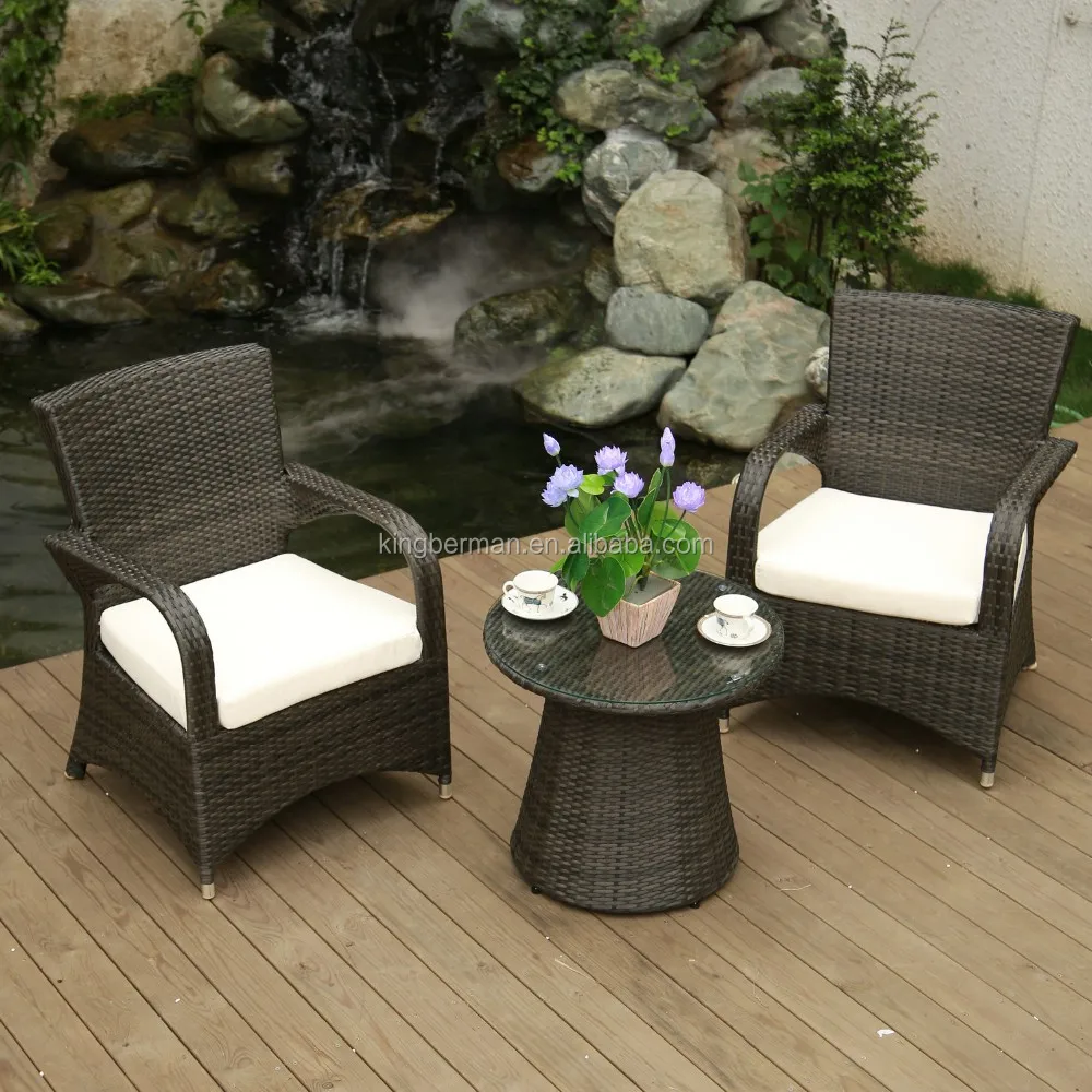 Poly Rattan Garden Furniture Cane Dining Table Chairs Set Coffee