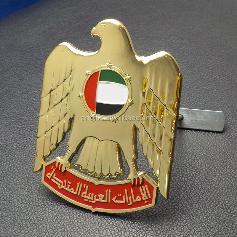 Gold Dubai Falcon Car Emblem,Uae 47th National Day Car Badge Buy Uae