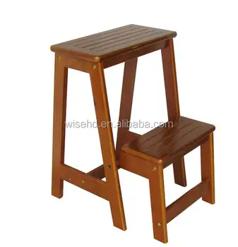 Solid Wood 2 Tier Folding Step Ladders W C 1228 Solid Wood 2 Tier Folding Step Ladders W C 1228
