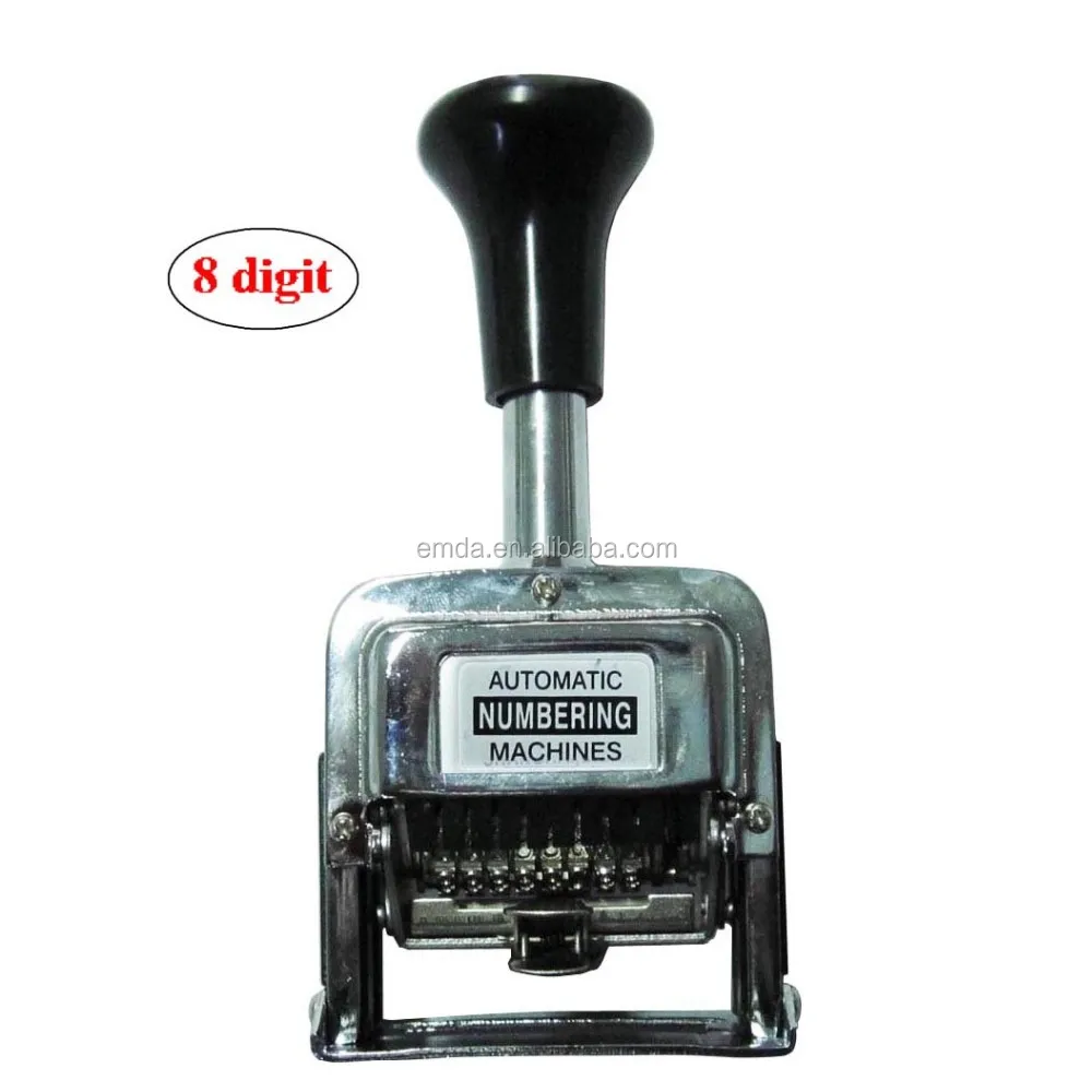 Ningbo Supplier 8 Digits Auto Selfinking Manual Metal Automatic
