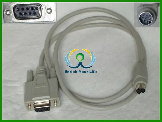 Kentek 6ft MDIN8 Serial Printer Data Cable – Mini DIN 8-Pin Male To Male, 28AWG For Mac