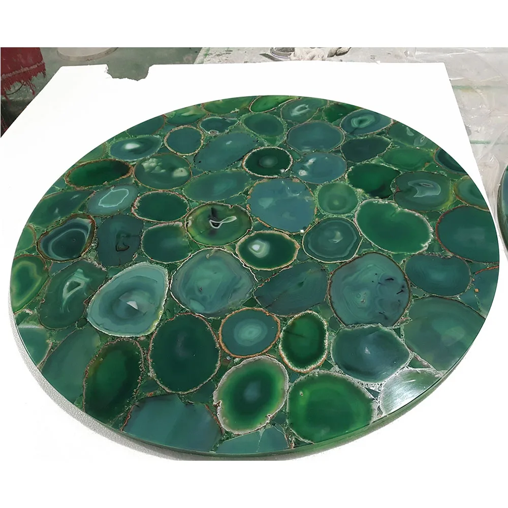 人造宝石背光蓝色玛瑙板/半宝石瓷砖/蓝玛瑙台面