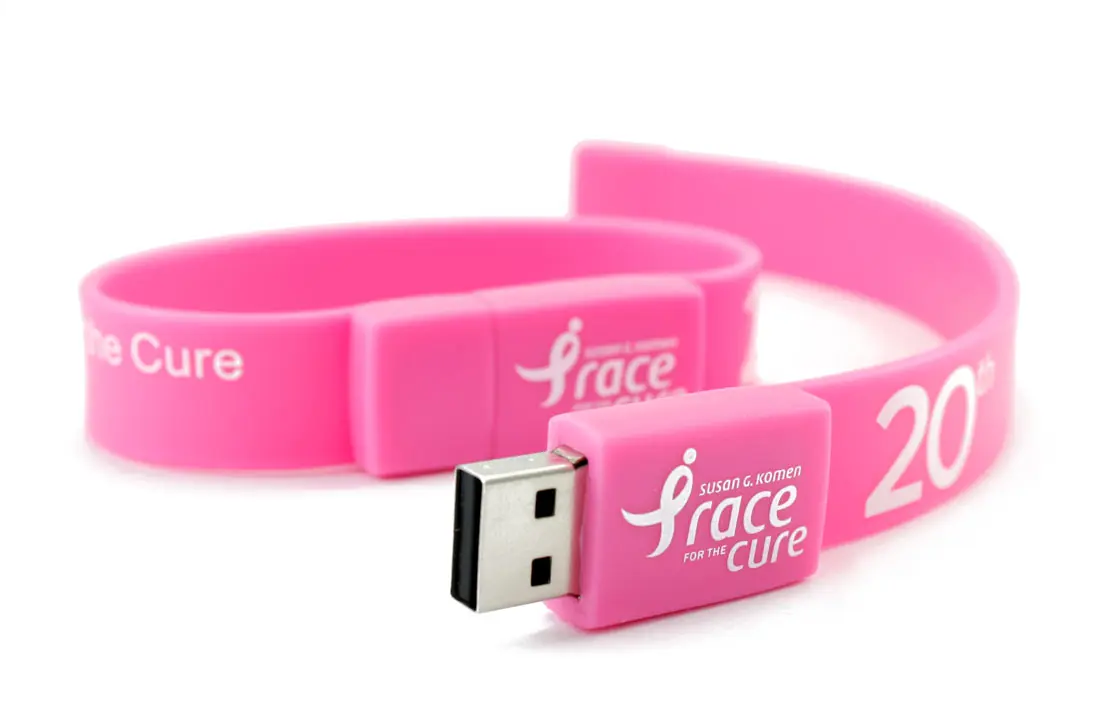 YUQI Bracelet usb memory drive 4gb 8gb logo custom silicone wrist band usb flash 16gb 32gb 64gb pendrive - ANKUX.COM