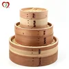 Eco-friendly Natural Wholesale Round Shape Bamboo Steamer 10cm to 40cm
