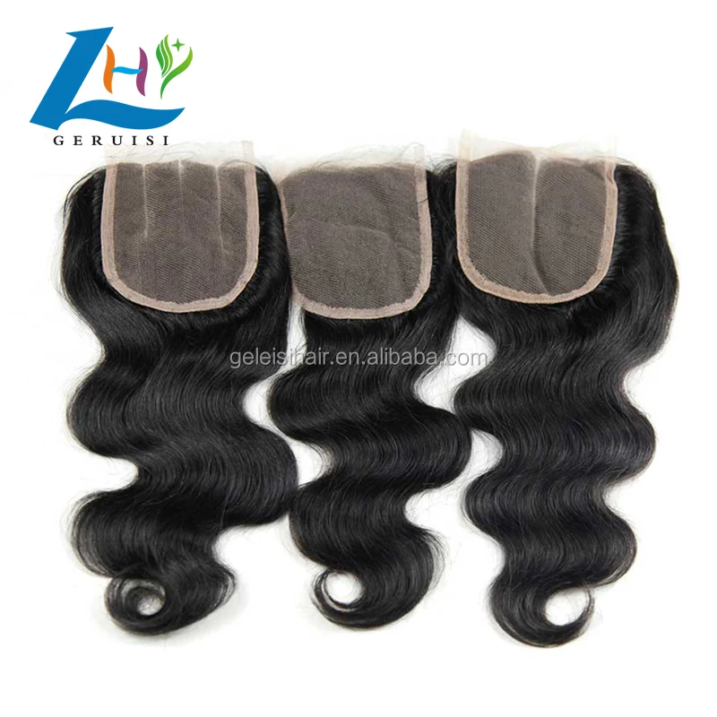 Pure Handmade 10A Grade Hair Brazilian Virgin Body Wave Human Hair 4x4 Lace Closure For Beautiful Women