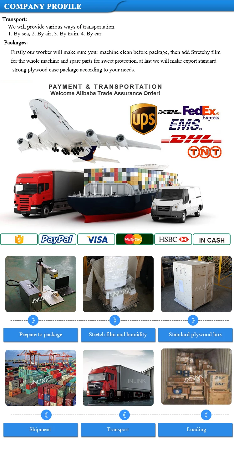 Raycus power source fiber Knife laser marking machine parts