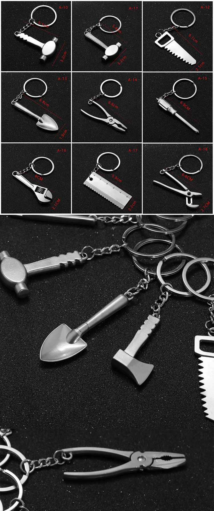 Mini Work Tools Keyring - Custom Logo Metal Spanner Wrench