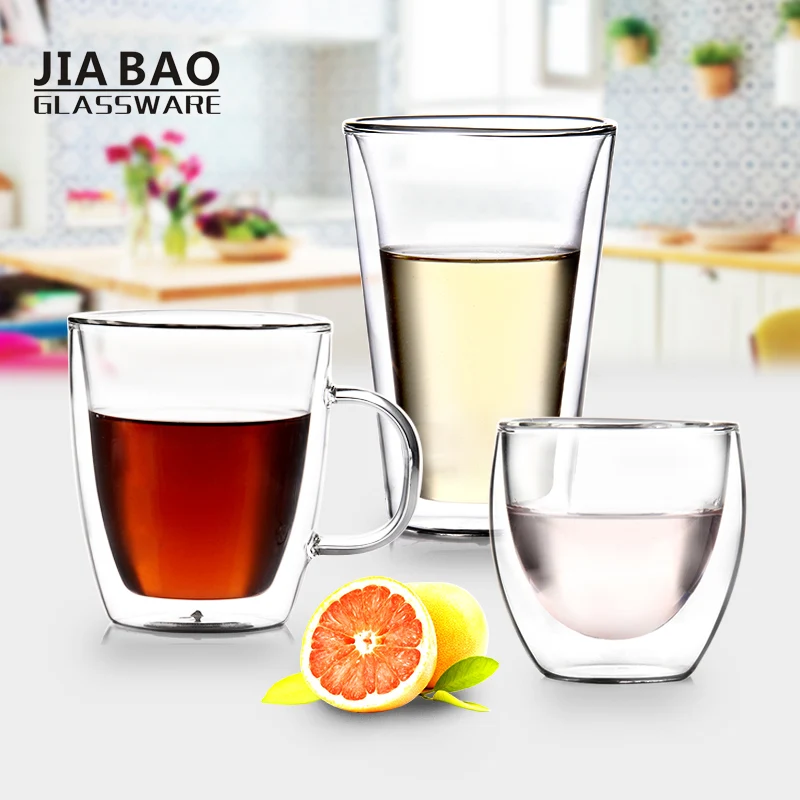 عالية الجودة كريستال كوب زجاجي مزدوج الجدار/أقداح قهوة زجاجية القدح بوروسولكاتي هاندبل كوب للشاي من الزجاج GB510020370