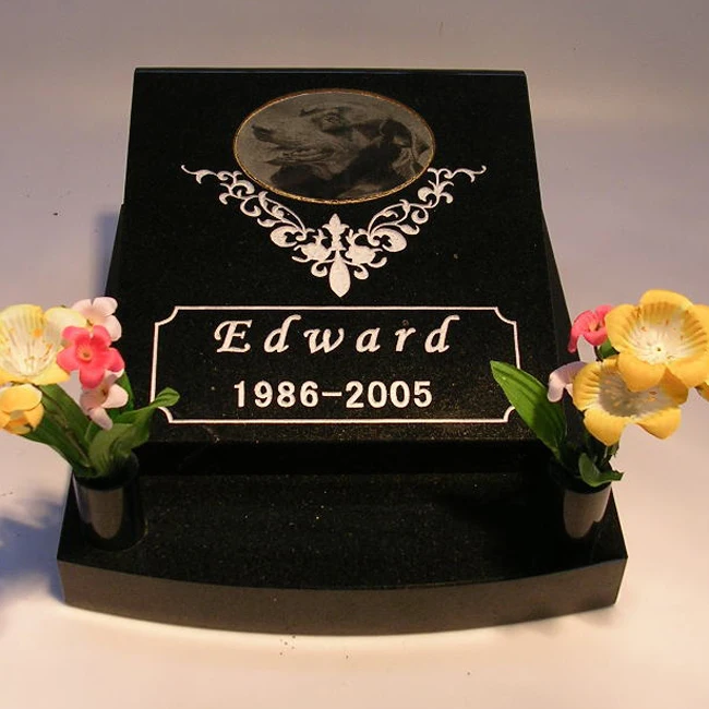 Pet Memorial Stone Tombstone With Waterproof Photo Frame Buy Double