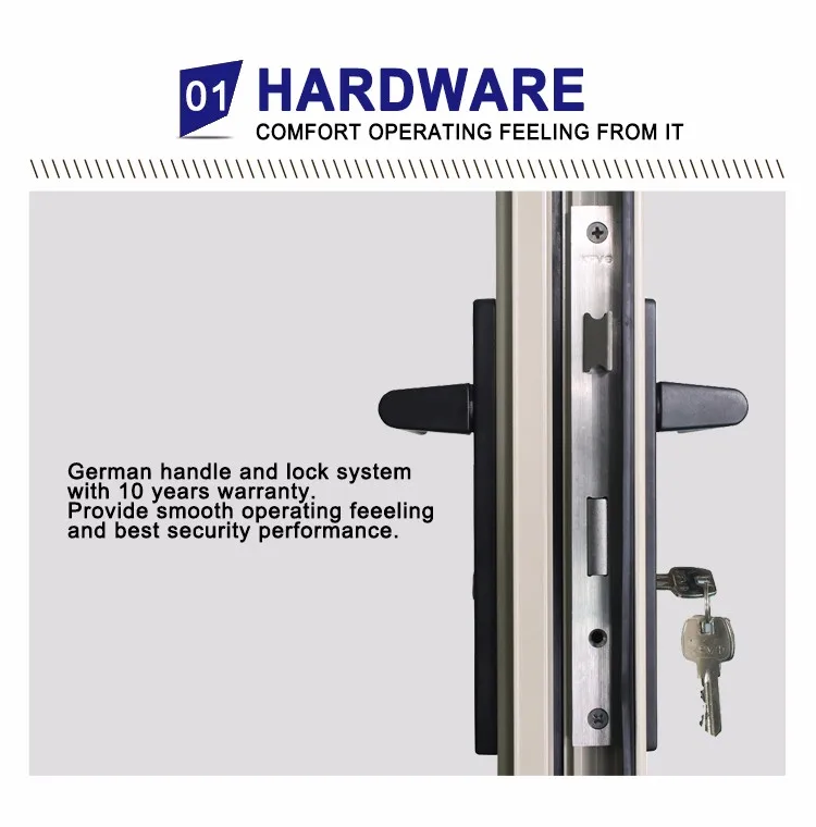 Aluminum frame hinged door with double low E glass for residential house in Australia