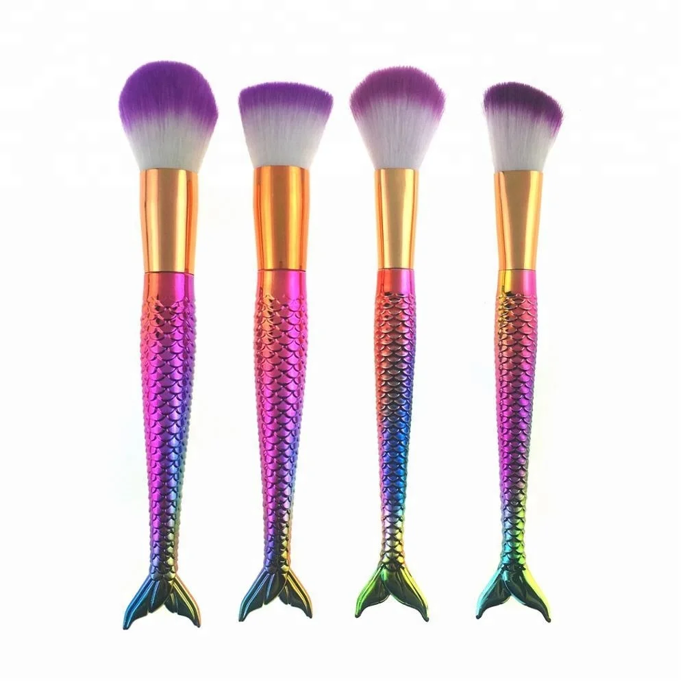 new style free shipping coverseco friendly lip brush custom label angled 10pcs unbrand sigma rainbow mermaid makeup brush
