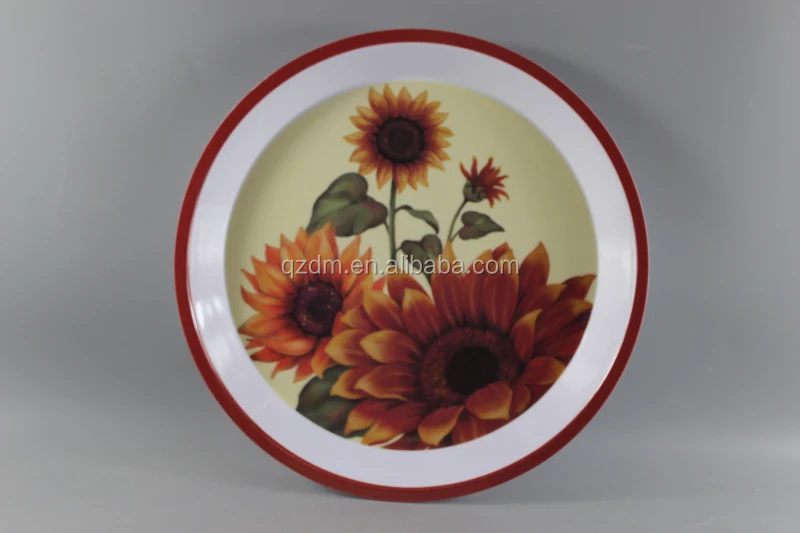 Cheap plastic serving trays, round plastic tray