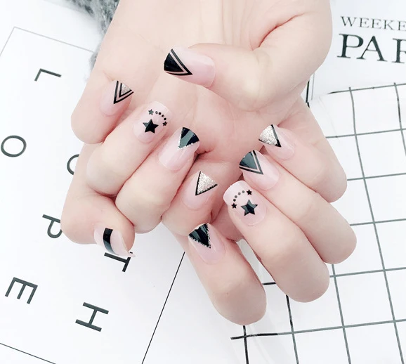 Wholesale popular false nail design 24pcs/box false nail tips