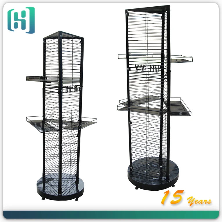 Metal 3 Sided Rotating Spinning Hook Point Of Sale Display Stand Turkey HSX S0115 Metal 3 Sided Rotating Spinning Hook Point Of Sale Display Stand Turkey HSX S0115
