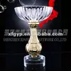 Golden metal vase with carving flower Crystal Trophy Cup ,XF vast